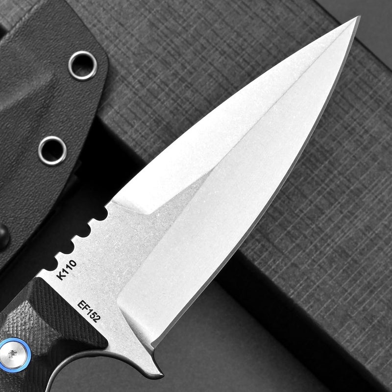 Eafengrow EF152 Fixed Blade Knife K110 Steel Blade G10 Handle Full Tang EDC Tool Knife for Outdoor Working Camping Hiking - Image 4